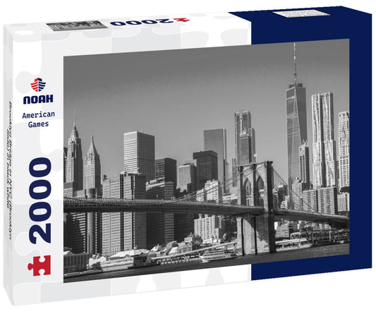 Noah Jigsaw Puzzle Brooklyn Bridge in NYC (Brooklyn Side) in black white 2000 pieces