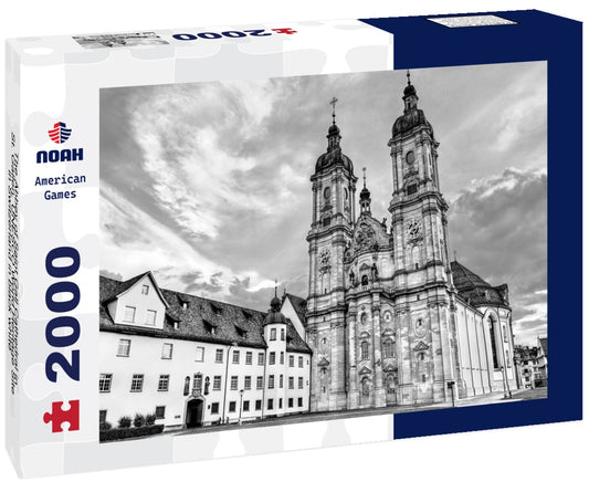 Noah Jigsaw Puzzle The Abbey of Saint Gall Cathedral in St. Gallen. UNESCO World Heritage Site in Switzerland in black white 2000 pieces