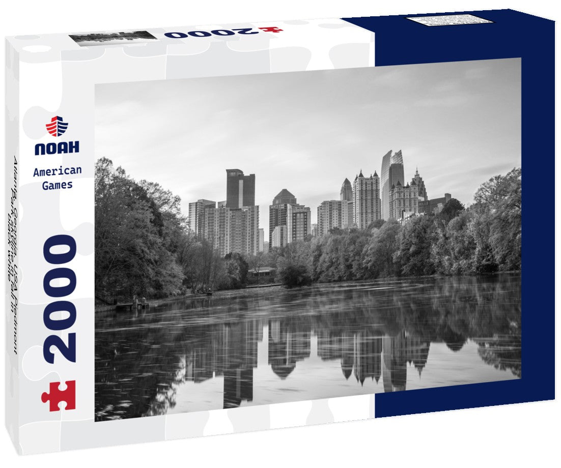 Atlanta, Georgia, USA Piedmont Park skyline in fall 2000pc PuzzleBlack and White