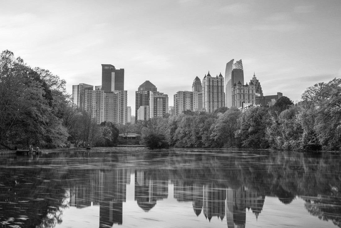 Atlanta, Georgia, USA Piedmont Park skyline in fall 2000pc PuzzleBlack and White
