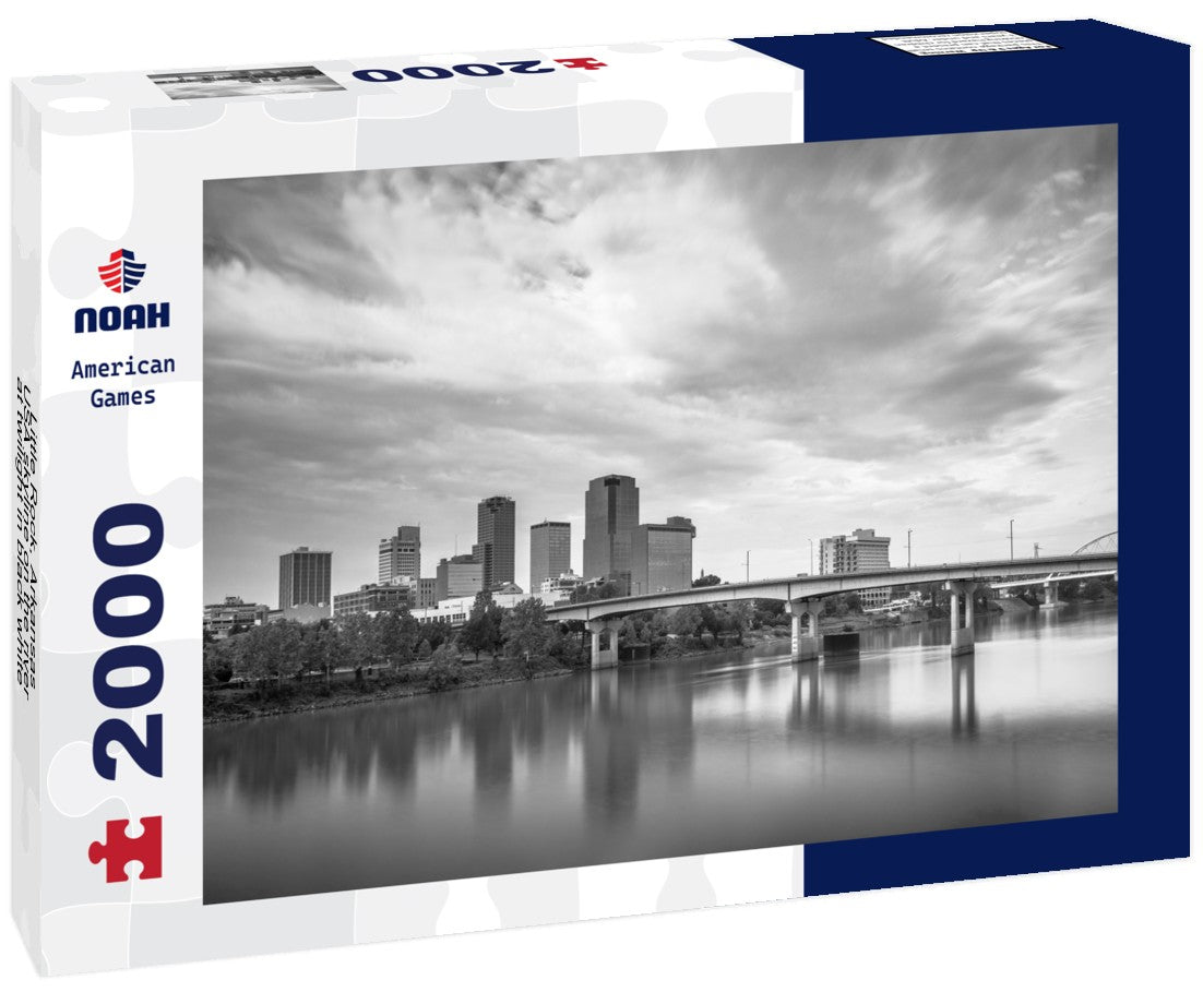 Little Rock, Arkansas, USA skyline on the river at twilight 2000pc PuzzleBlack and White