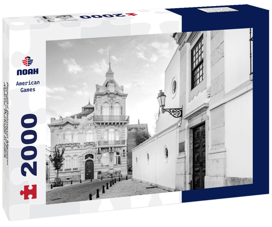 Beautiful Belmarco Mansion in the city center of Faro, Algarve, Portugal 2000pc PuzzleBlack and White