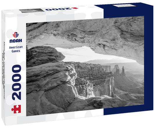 Noah Jigsaw Puzzle Mesa Arch, Canyonlands National Park, near Moab, Utah, USA in black white 2000 pieces