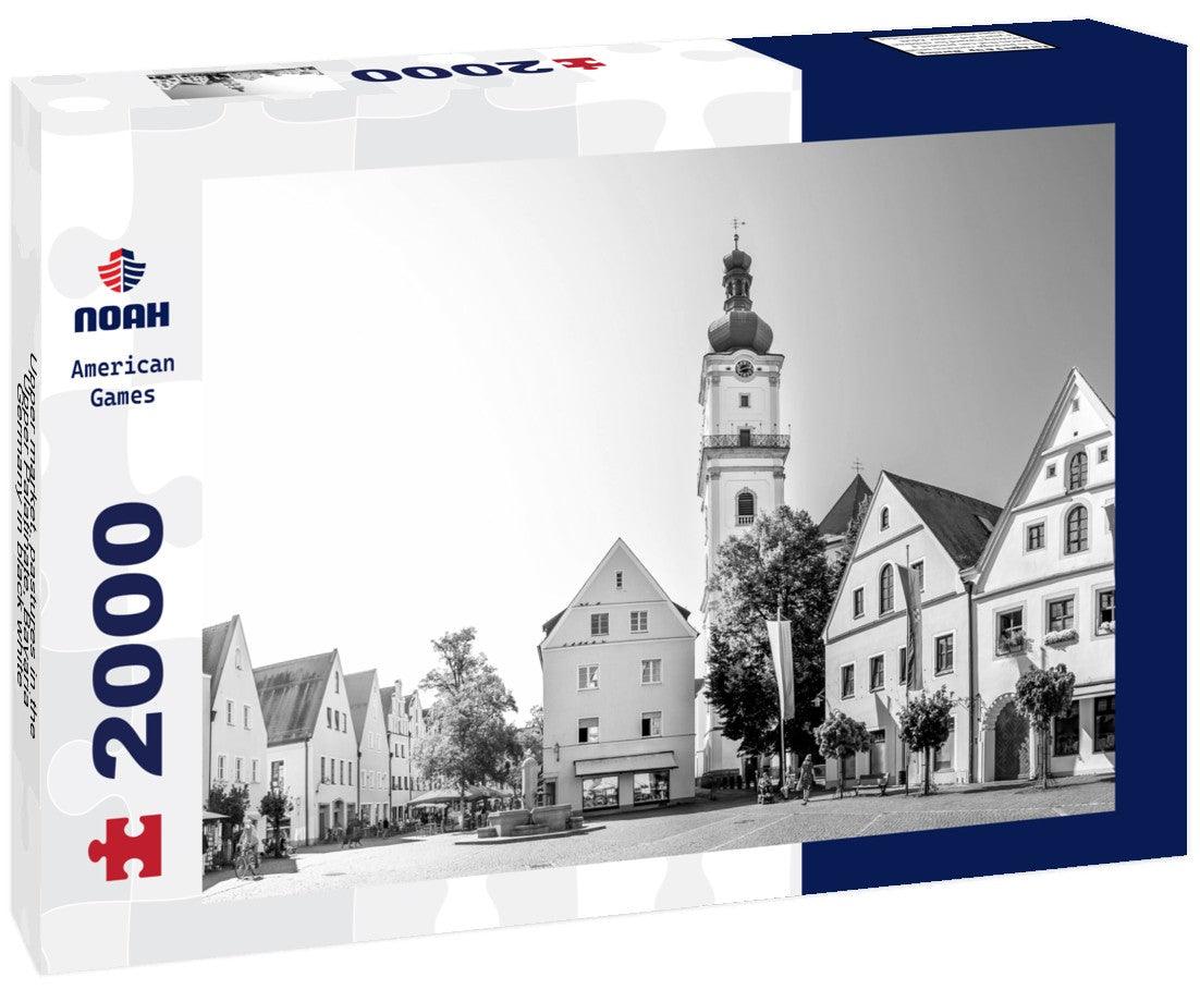 Upper market, pastures in the Upper Palatinate, Bavaria, Germany 2000pc PuzzleBlack and White