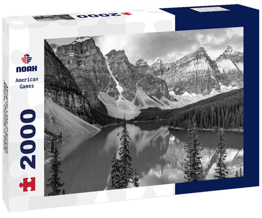 Noah Jigsaw Puzzle Moraine Lake at sunrise, Banff. Canadian Rockies, Alberta, Canada in black white 2000 pieces