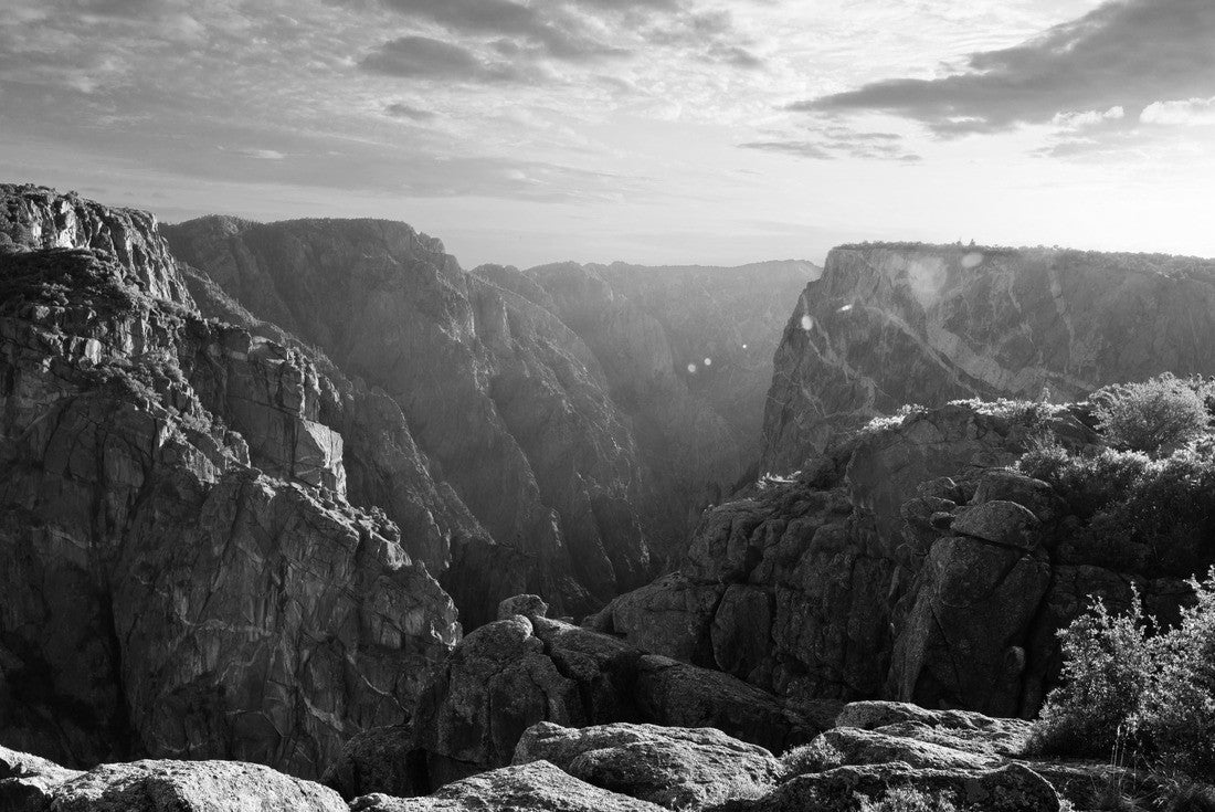 Noah Jigsaw Puzzle Sunset at Black Canyon of the Gunnison National Park, Colorado in black white 2000 pieces
