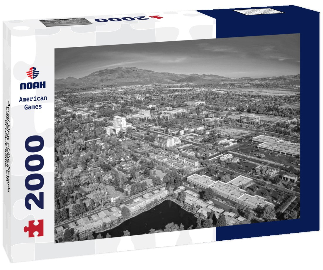 Aerial View of the Nevada Capitol of Carson City 2000pc PuzzleBlack and White