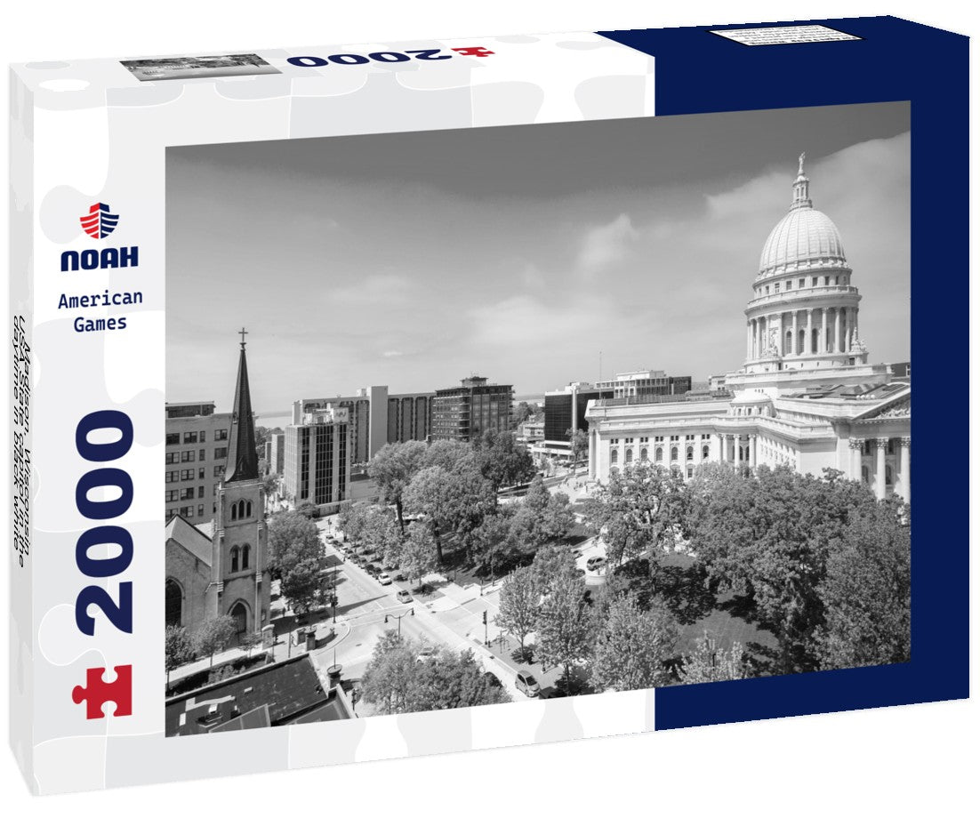 Madison, Wisconsin, USA State capitol in the daytime 2000pc PuzzleBlack and White