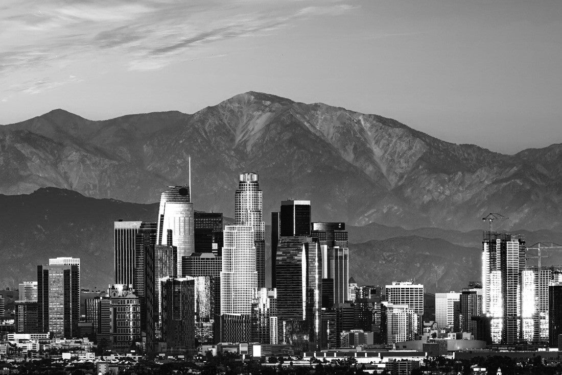 Los Angeles California Skyline Sunset 2000pc PuzzleBlack and White