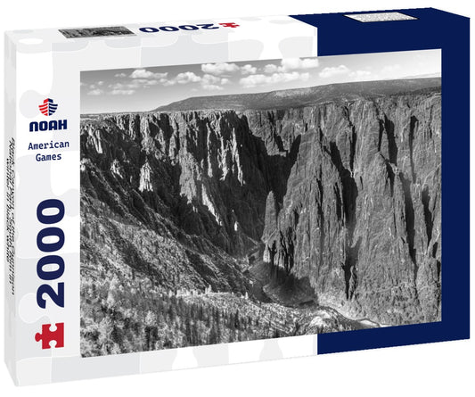 Noah Jigsaw Puzzle Black Canyon of the Gunnison National Park, South Rim in winter in black white 2000 pieces