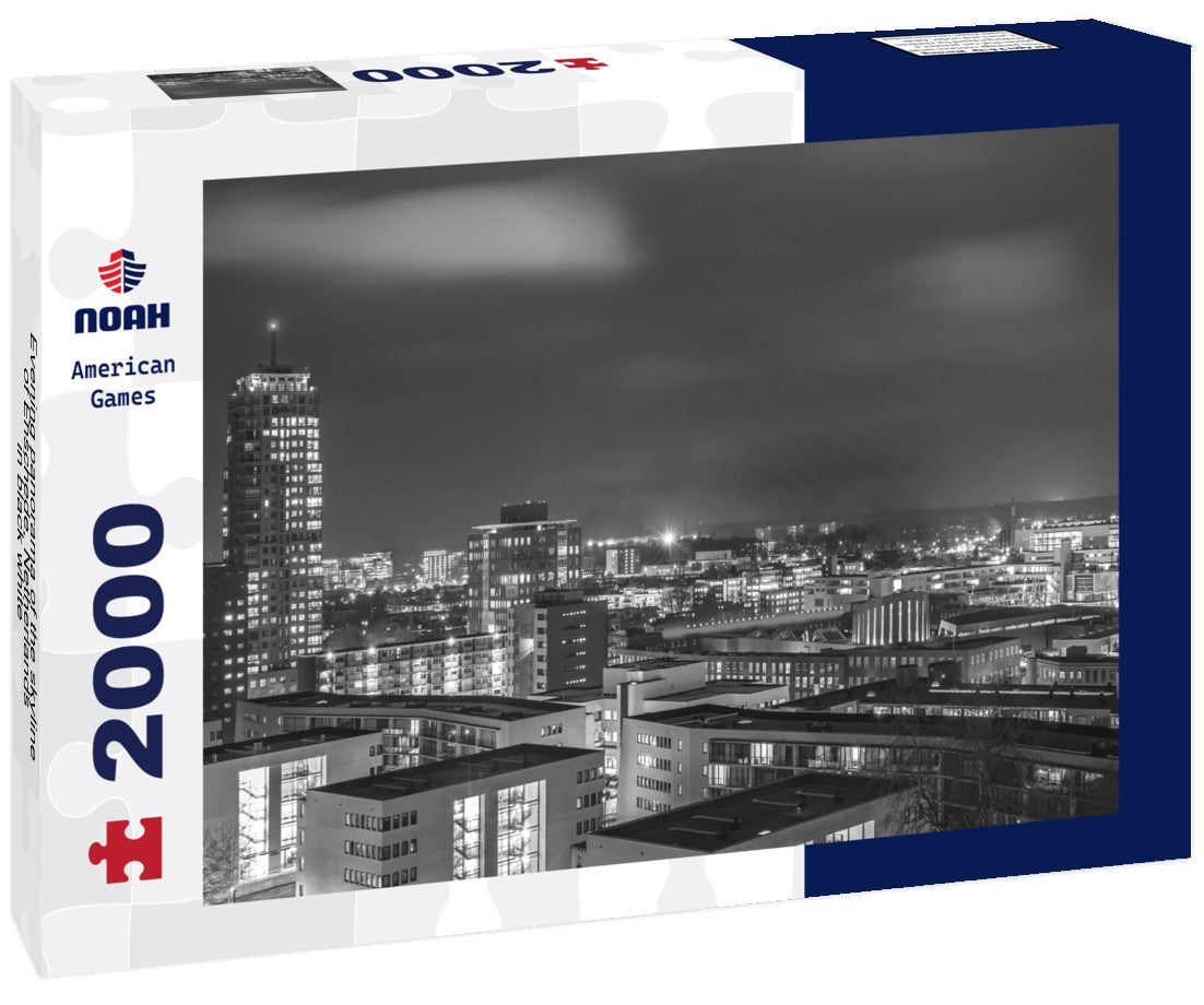 Evening  the skyline of Enschede, Netherlands 2000pc PuzzleBlack and White