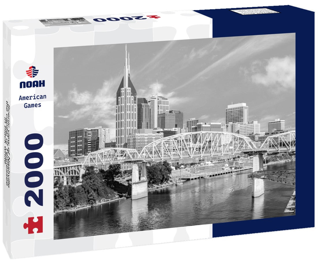 Scenic view of Nashville, the capital of Tennessee 2000pc PuzzleBlack and White