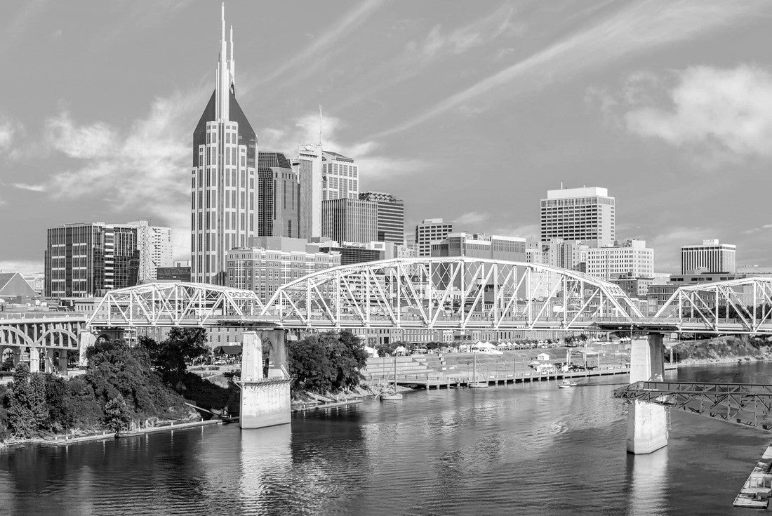 Scenic view of Nashville, the capital of Tennessee 2000pc PuzzleBlack and White