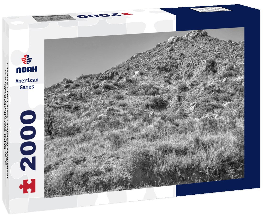 Alibates Flint Quarry National Monument is a lesser known unit of the NPS in Texas 2000pc PuzzleBlack and White