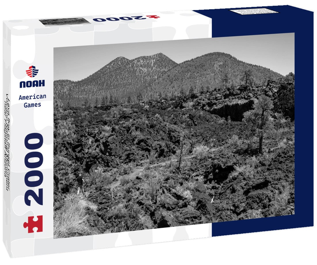 Lava flow in Sunset Crater Volcano National Monument near Flagstaff Arizona 2000pc PuzzleBlack and White