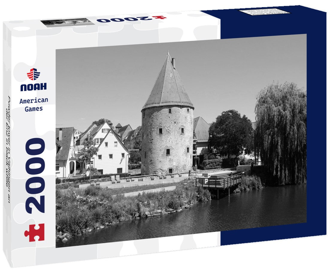 Noah Jigsaw Puzzle Powder tower in Vaihingen an der Enz in black white 2000 pieces