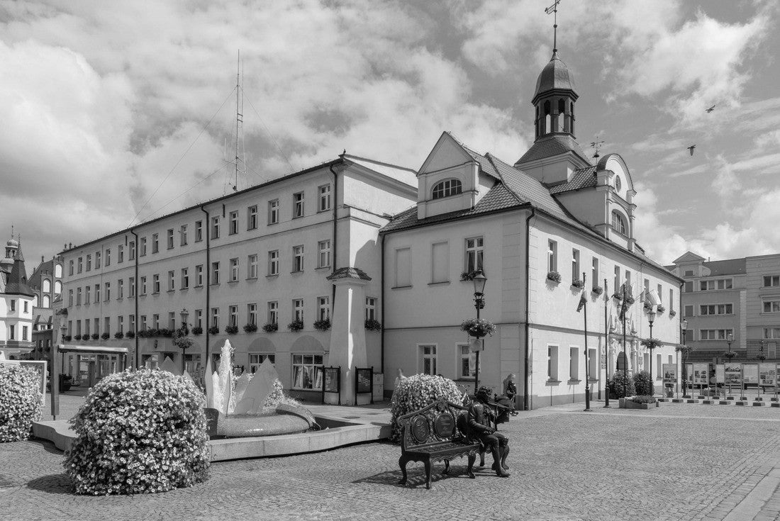 The old town of Zary - Lubusz Voivodeship, Poland 2000pc PuzzleBlack and White