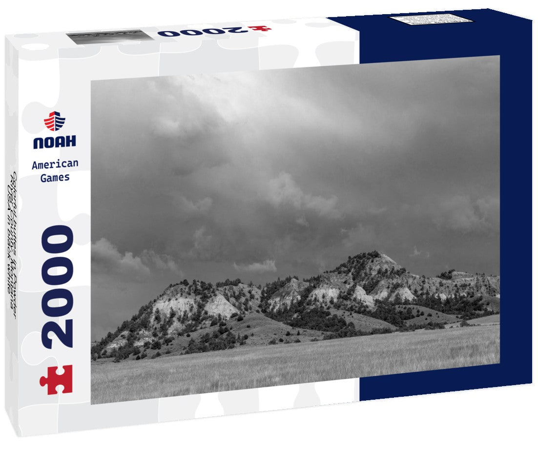 Colorful buttes in Powder River County, Montana, USA 2000pc PuzzleBlack and White