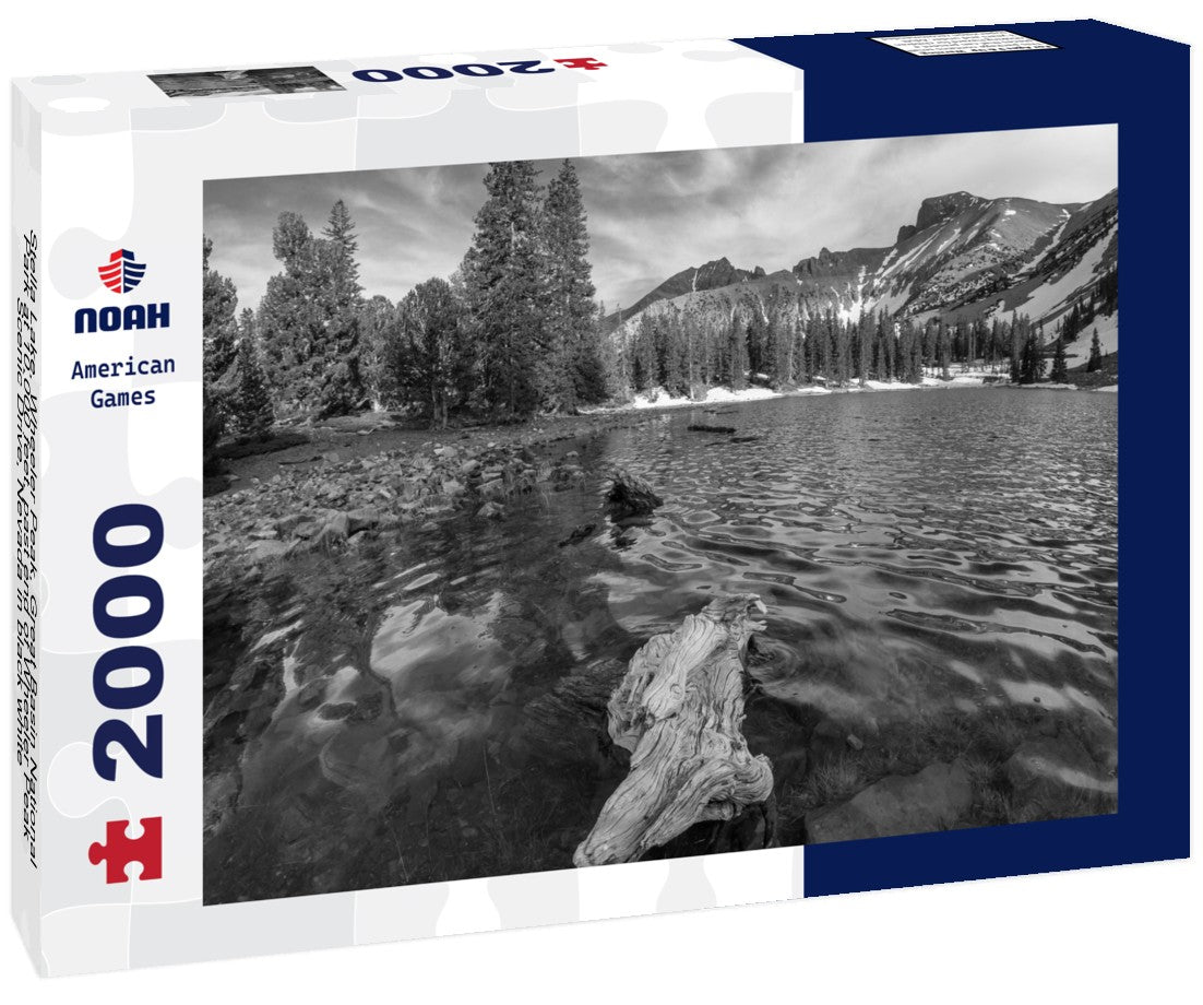 Noah Jigsaw Puzzle Stella Lake, Wheeler Peak, Great Basin National Park at 10,000 feet, past end of Wheeler Peak Scenic Drive, Nevada in black white 2000 pieces