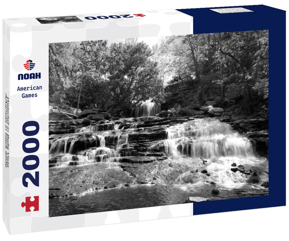 Waterfall in Bella Vista, Arkansas 2000pc PuzzleBlack and White
