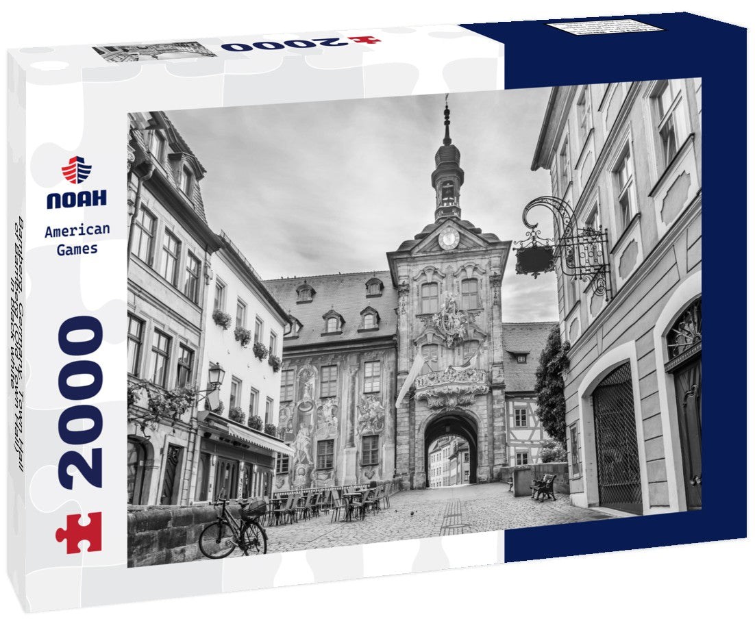 Bamberg, Germany. Town Hall of Bamberg (Old Town Hall) 2000pc PuzzleBlack and White