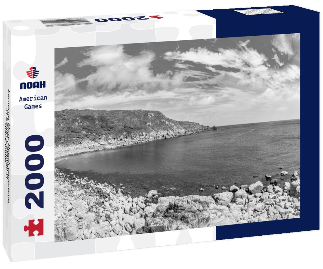 Lamorna Cove Beach,  South Cornwall 2000pc PuzzleBlack and White