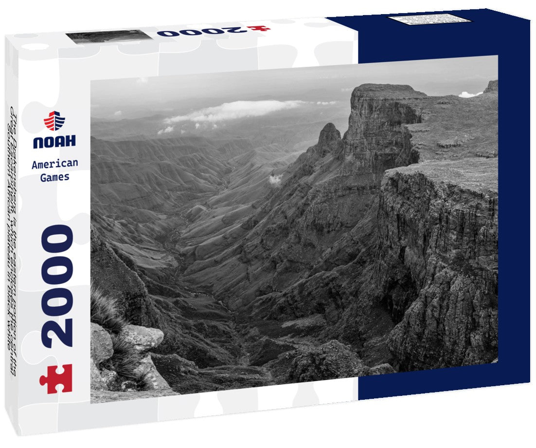 Noah Jigsaw Puzzle The Drakensberg is the eastern portion of the Great Escarpment, which encloses the central Southern African plateau in black white 2000 pieces