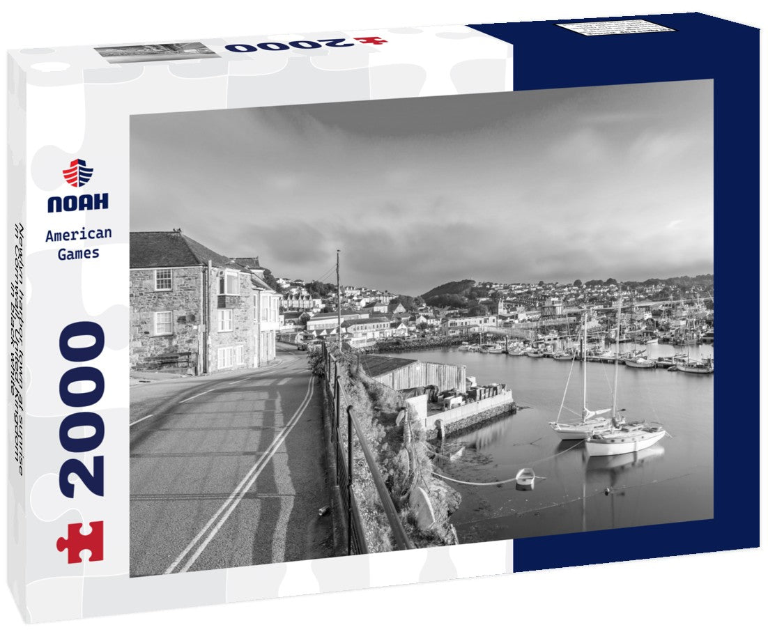 Newlyn harbor town at sunrise in Cornwall. United Kingdom 2000pc PuzzleBlack and White