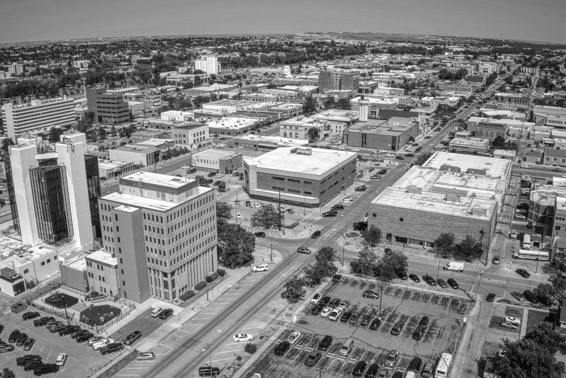 Rapid City, South Dakota in summer 2000pc PuzzleBlack and White
