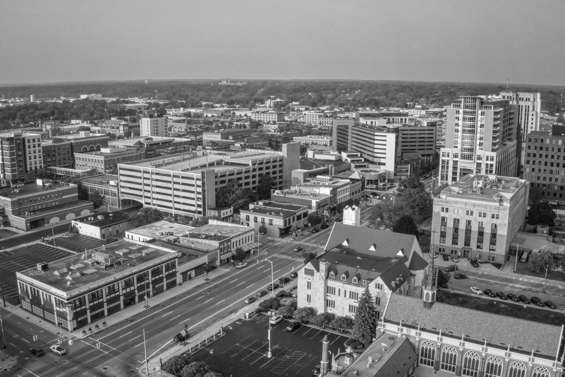 Kalamazoo, Michigan during summer 2000pc PuzzleBlack and White