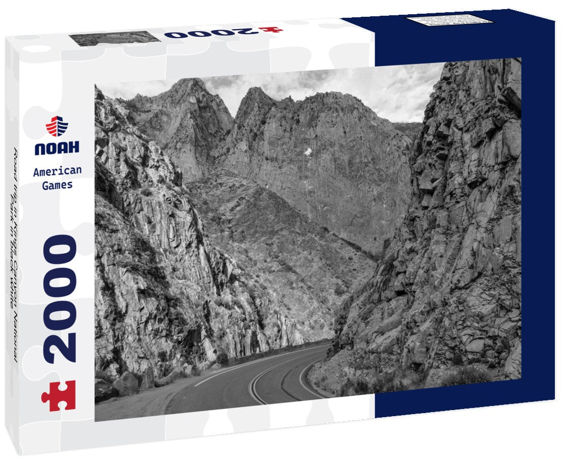 Noah Jigsaw Puzzle Road trip in Kings Canyon National Park in black white 2000 pieces