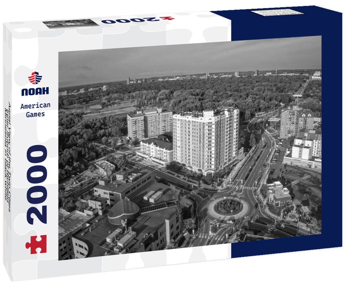 Aerial View of the Twin Cities Inner Suburb of Richfield, Minnesota 2000pc PuzzleBlack and White