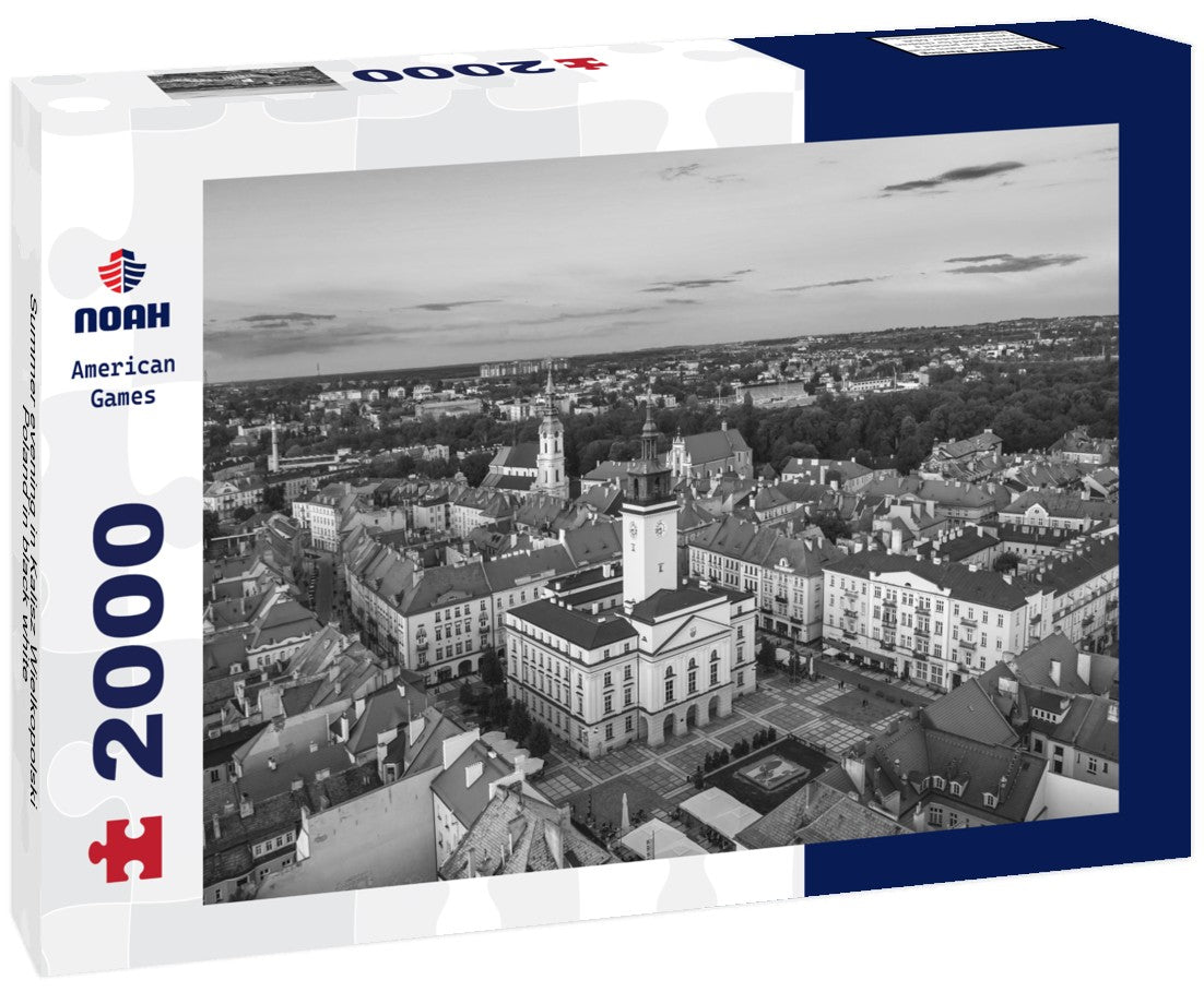 Summer evening in Kalisz Wielkopolski, Poland 2000pc PuzzleBlack and White