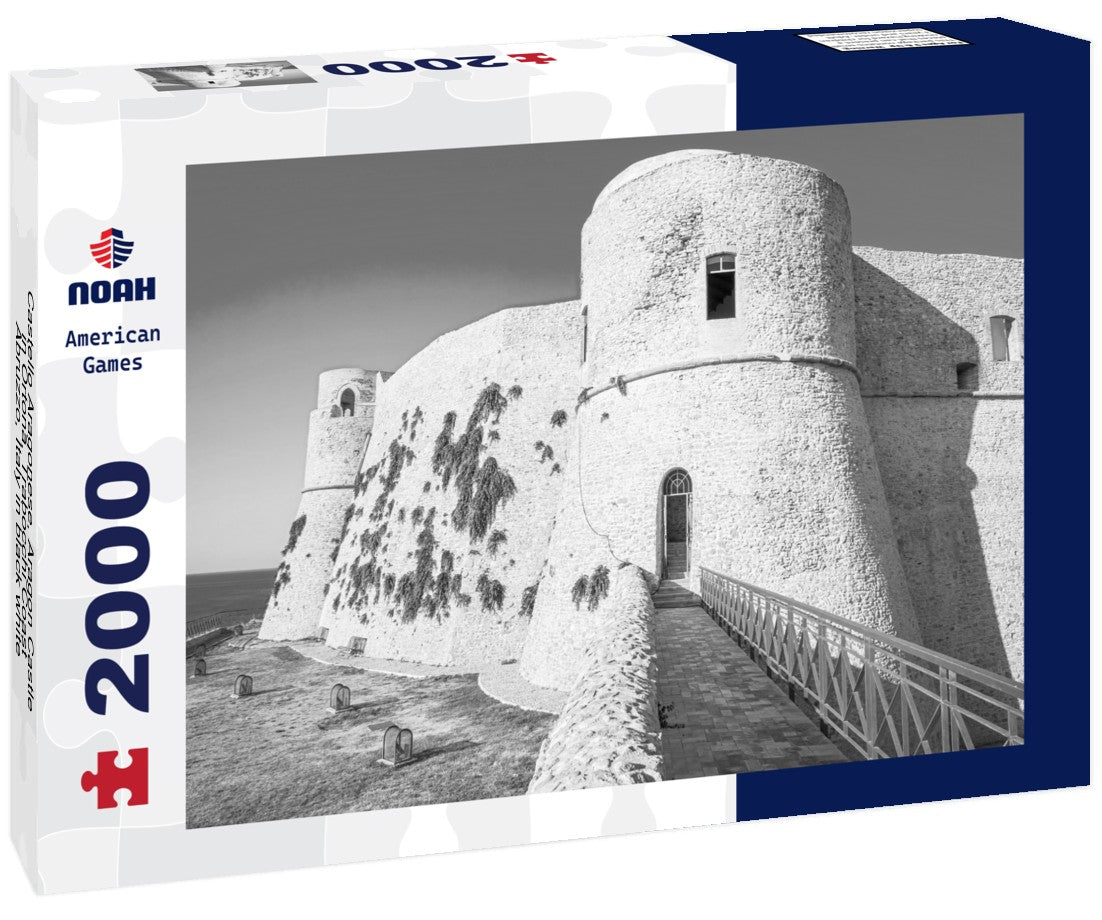 Castello Aragonese, Aragon Castle in Ortona, Trabocchi Coast, Abruzzo, Italy 2000pc PuzzleBlack and White