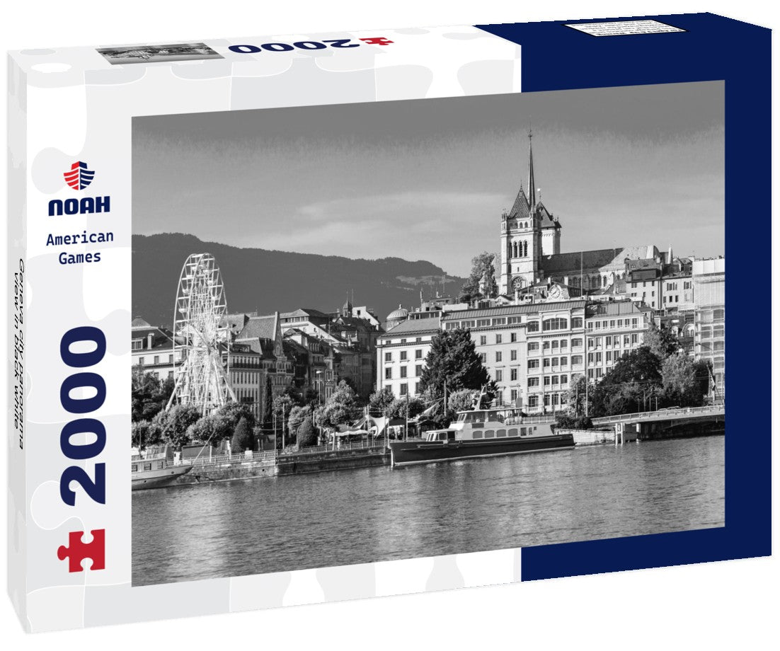 Geneva city view 2000pc PuzzleBlack and White