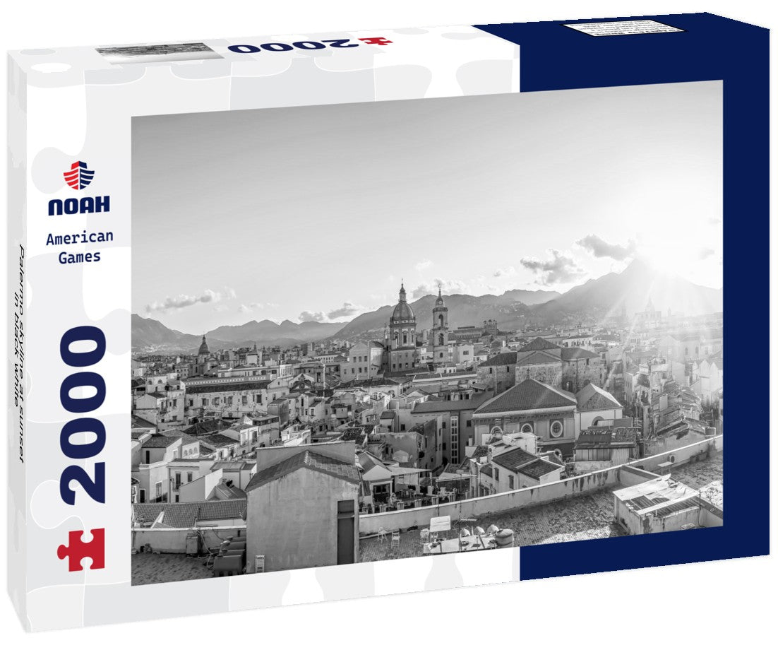Palermo skyline at sunset 2000pc PuzzleBlack and White