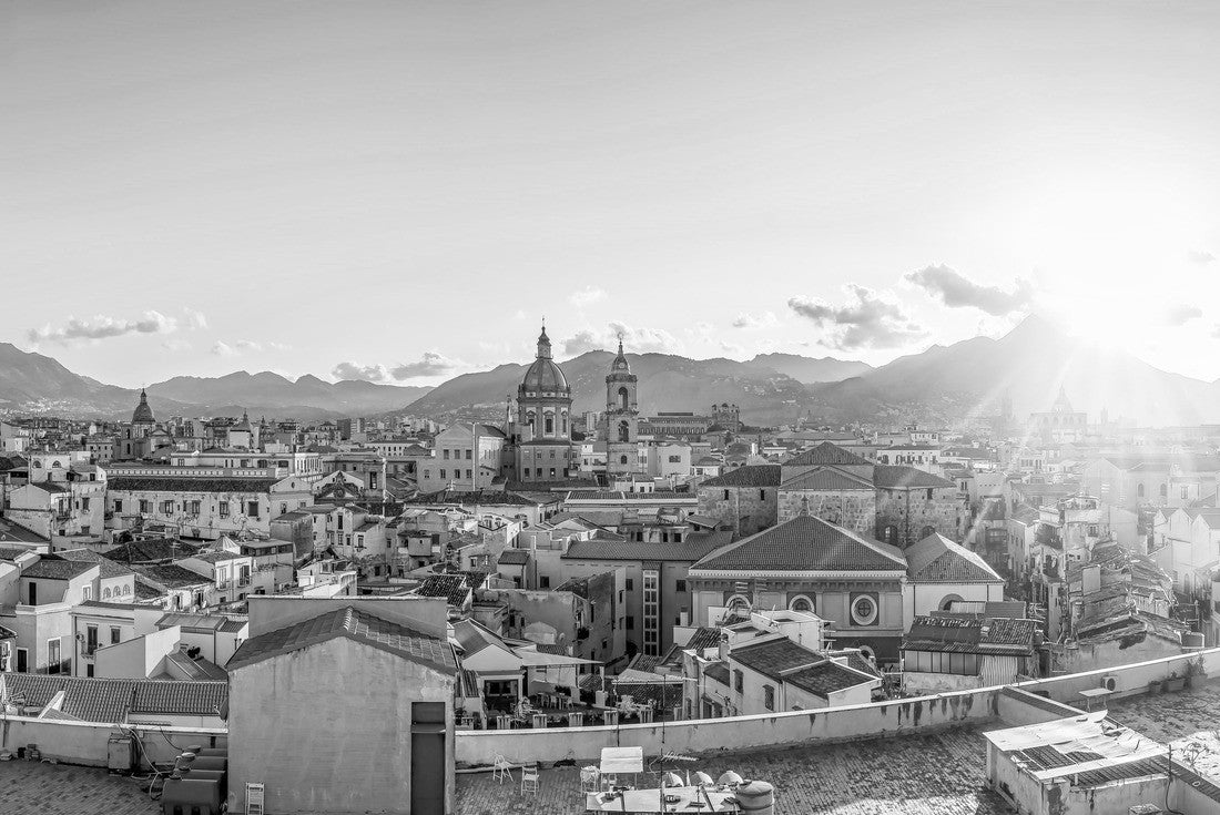 Palermo skyline at sunset 2000pc PuzzleBlack and White