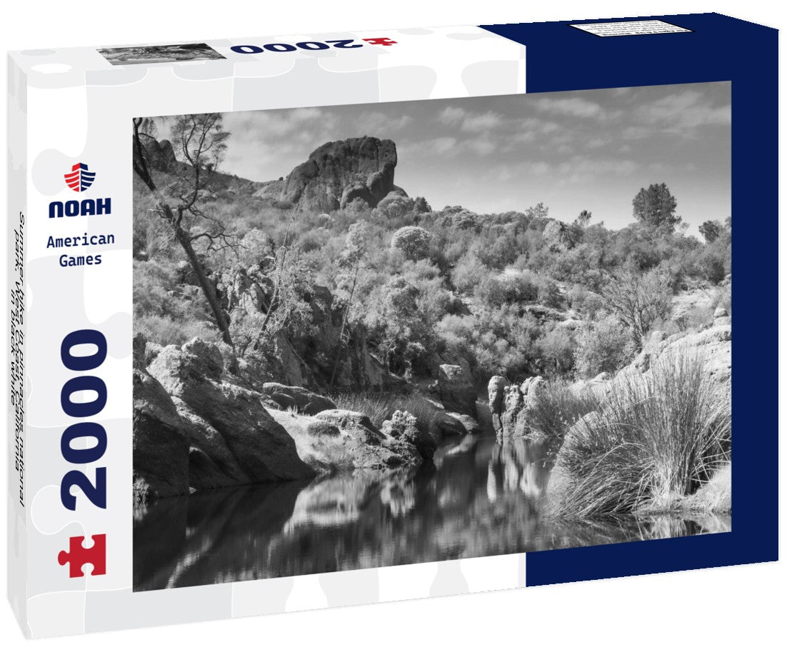 Summer hike in pinnacles national park, West Coast, California 2000pc PuzzleBlack and White