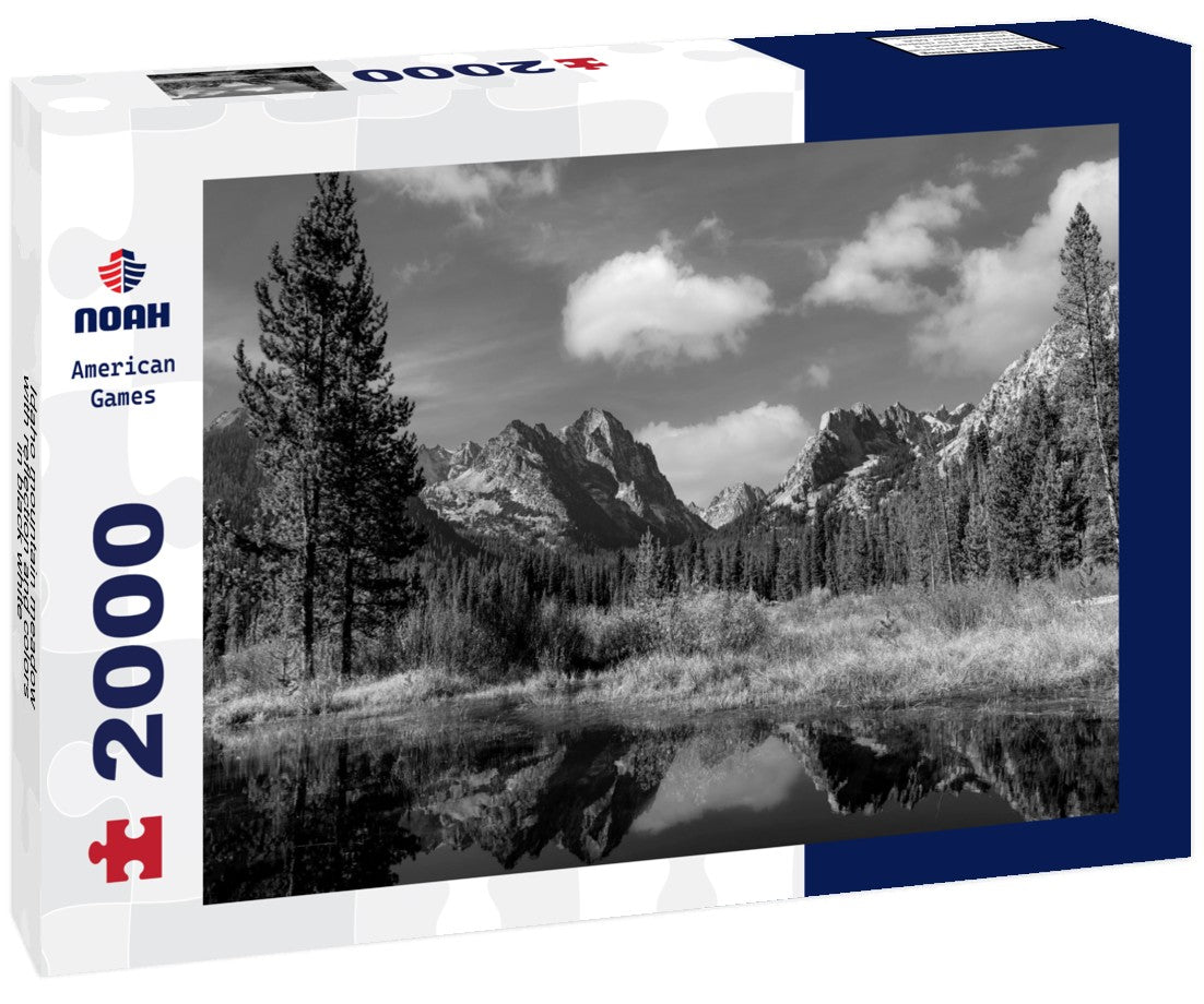 Idaho mountain meadow with reflection and colors 2000pc PuzzleBlack and White