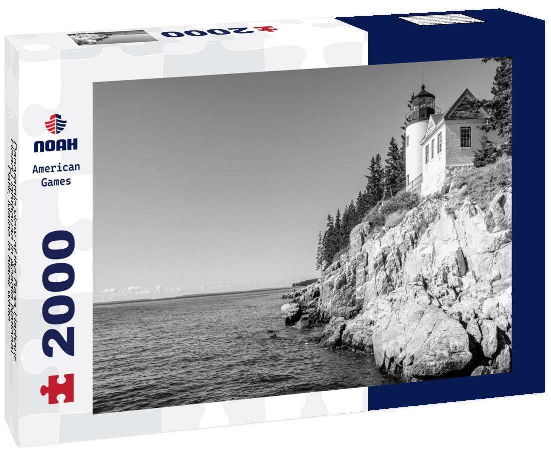 the Bass Harbour Head Lighthouse in Acadia National Park, Maine 2000pc PuzzleBlack and White