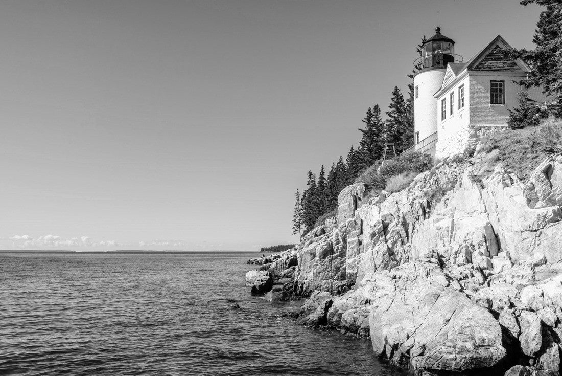 the Bass Harbour Head Lighthouse in Acadia National Park, Maine 2000pc PuzzleBlack and White