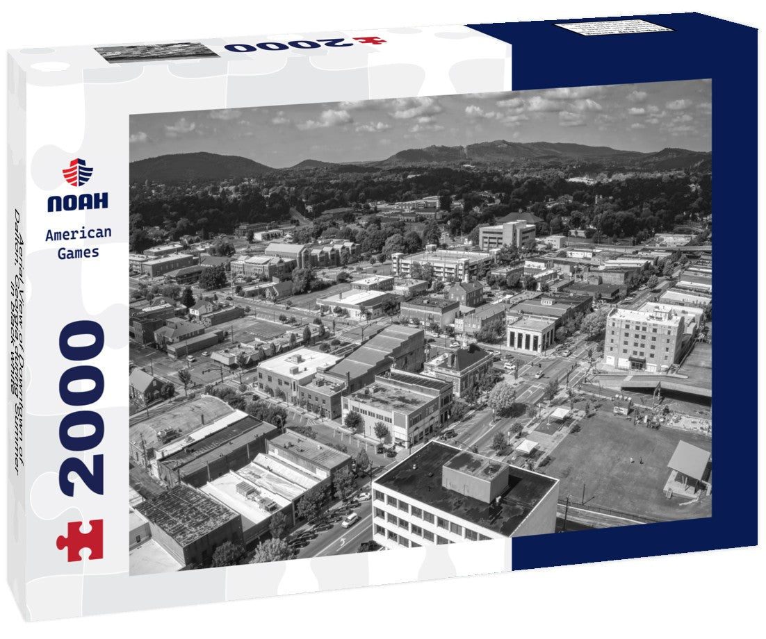 Aerial View of Downtown of Dalton, Georgia during Summer 2000pc PuzzleBlack and White