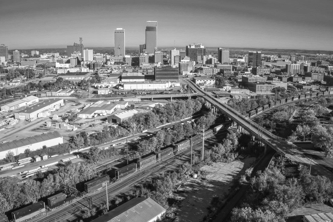 Downtown Omaha, Nebraska in Autumn 2000pc PuzzleBlack and White