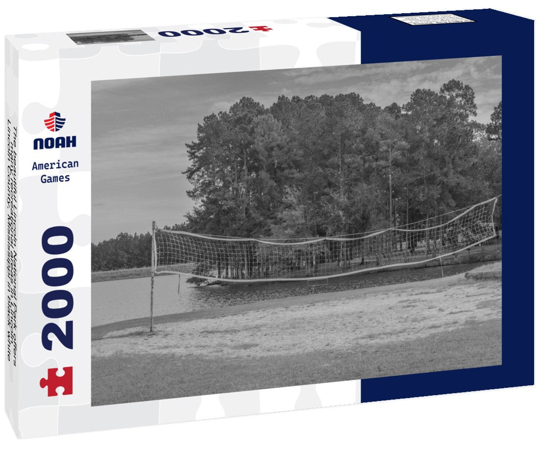 The beautiful Lincoln National Park offers many recreational areas in Lincoln, Lincoln County, Mississippi 2000pc PuzzleBlack and White