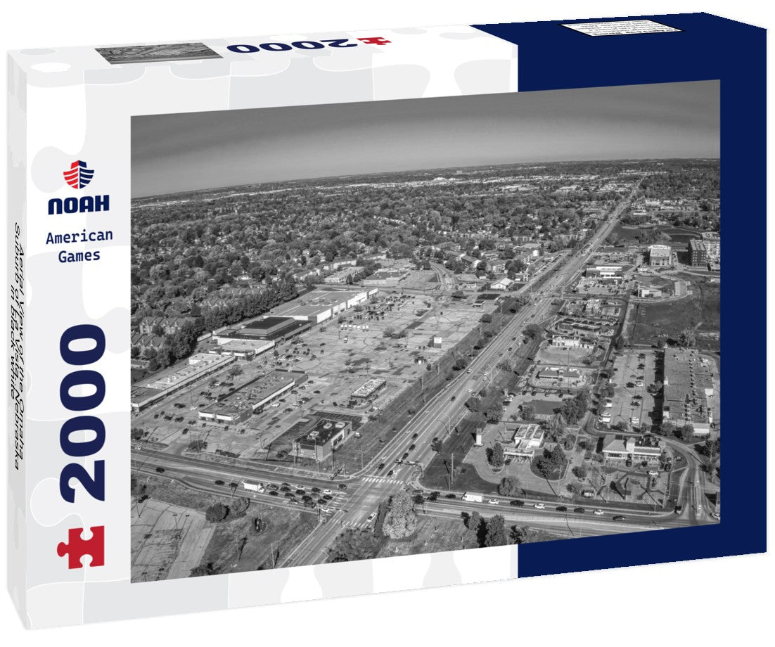 Aerial View of the Omaha Suburb of La Vista, Nebraska 2000pc PuzzleBlack and White