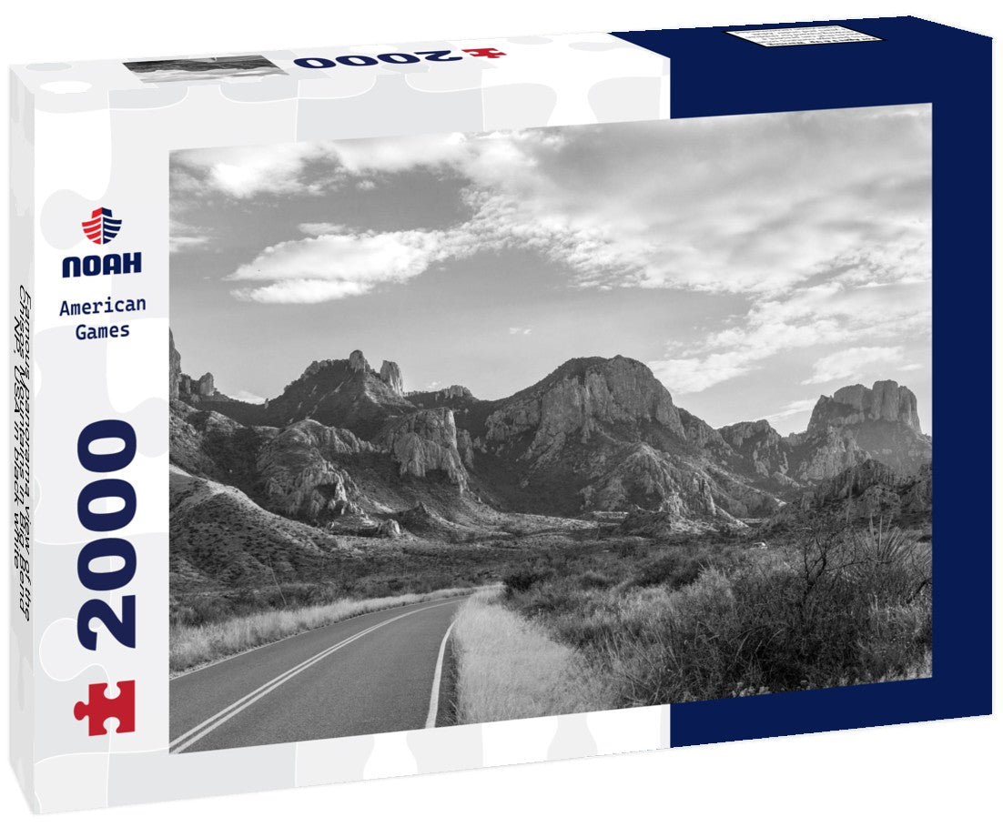 Famous view of the Chisos Mountains in Big Bend NP, USA 2000pc PuzzleBlack and White
