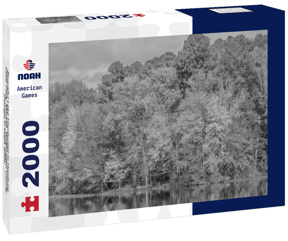 Beautiful Lake Hamburger in Hamburg State Park, Mitchell, Washington County, Georgia 2000pc PuzzleBlack and White