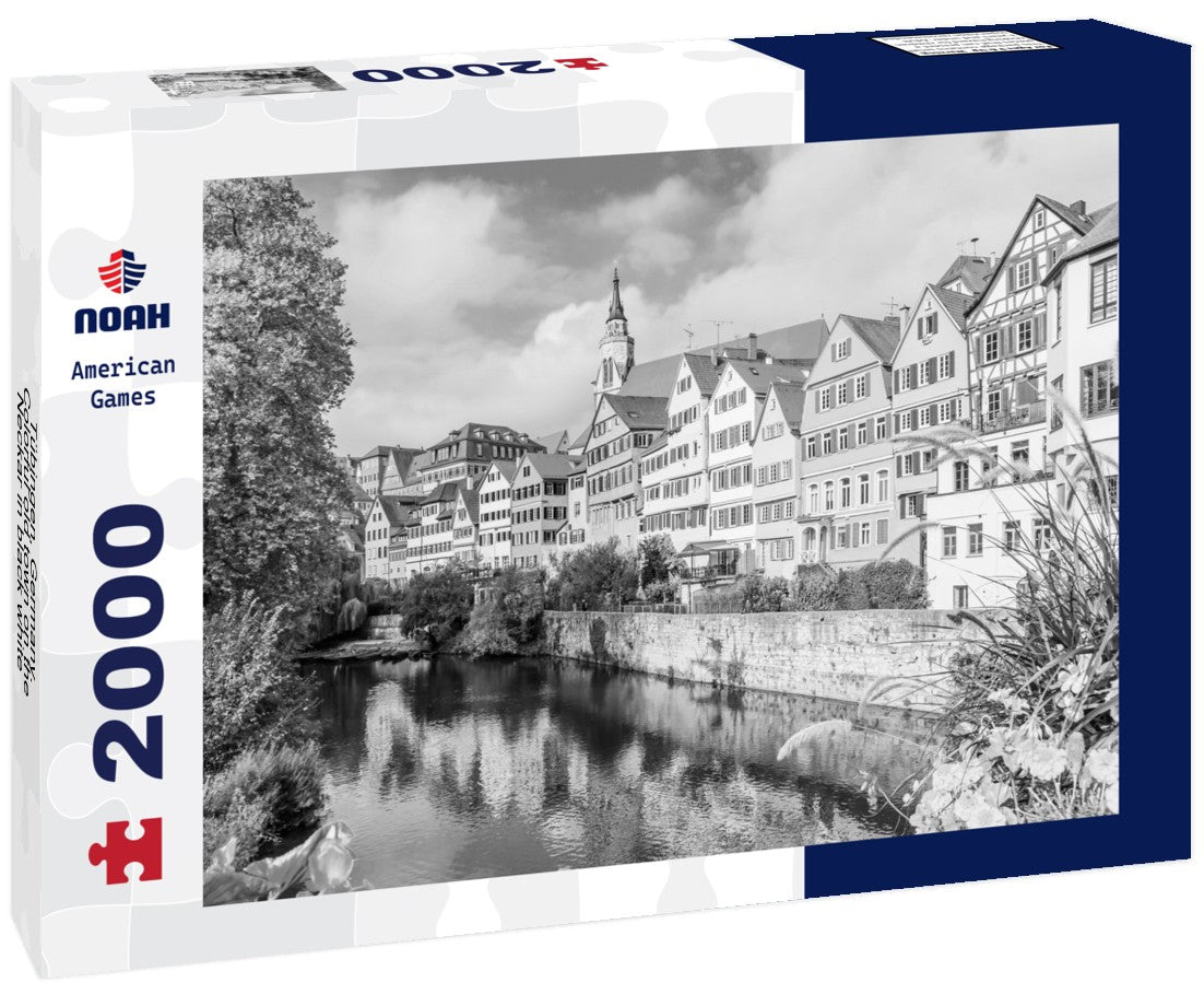 Tübingen, Germany. Colorful old town on the Neckar 2000pc PuzzleBlack and White