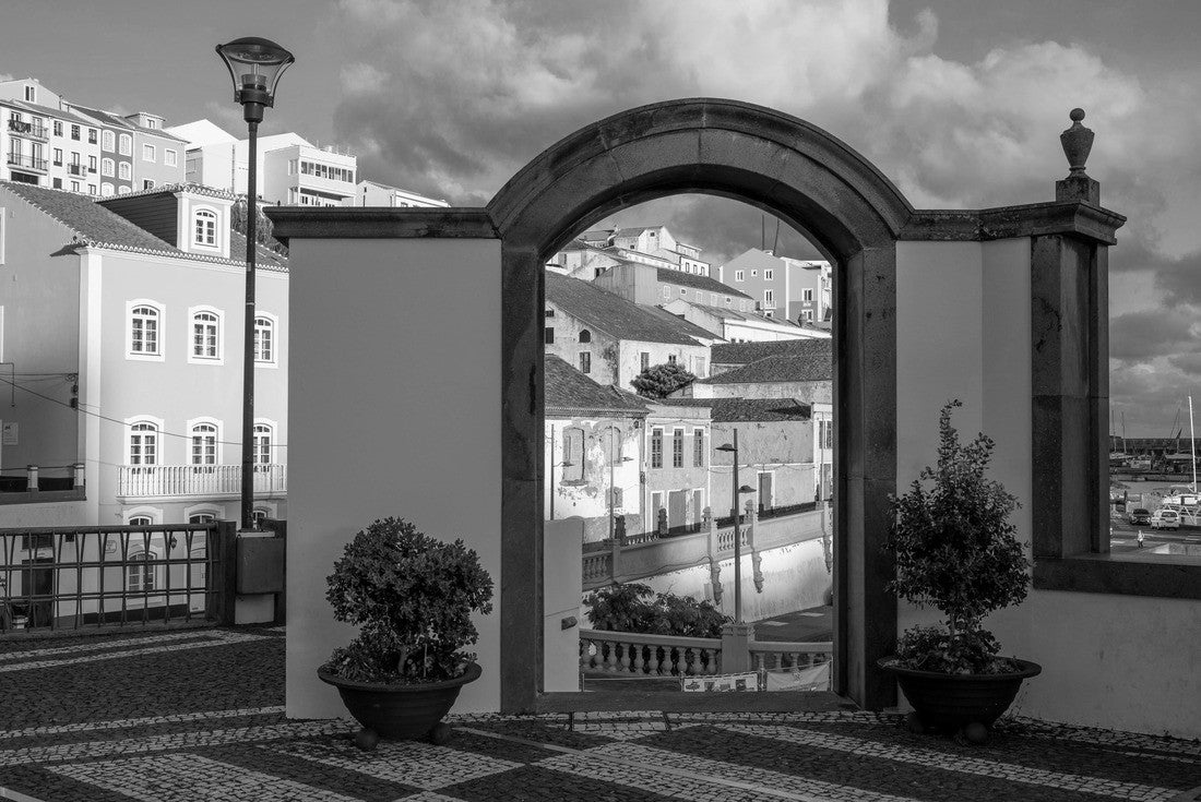 Angra do Heroísmo at sunset, historic town, capital of the Portuguese island of Terceira 2000pc PuzzleBlack and White