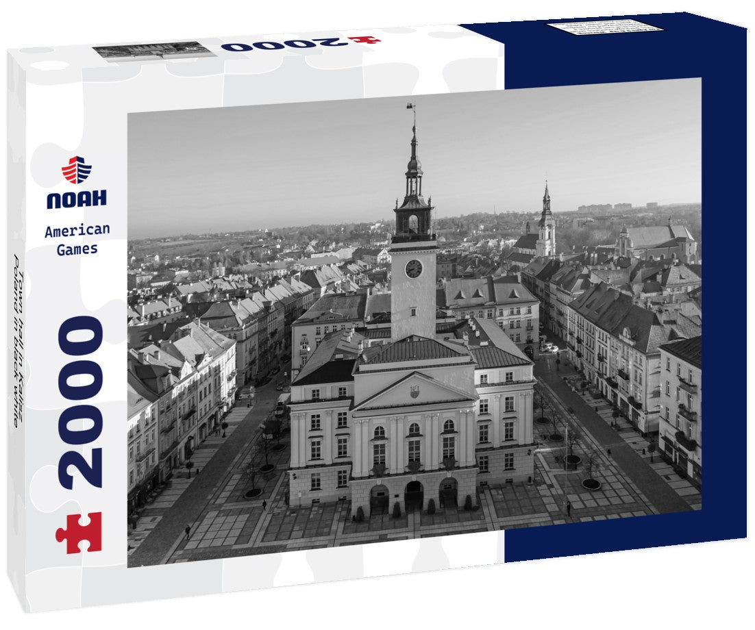 Town hall in Kalisz, Poland 2000pc PuzzleBlack and White